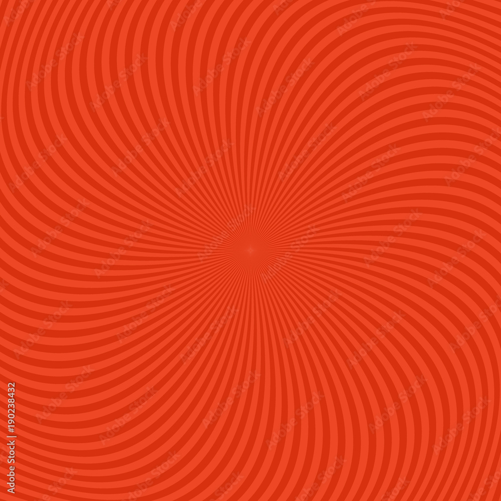 Poster Red abstract geometric swirl background - vector design