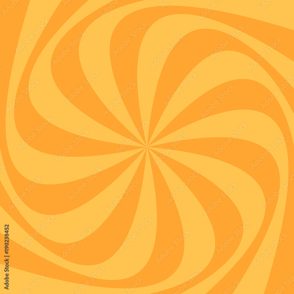 Poster abstract swirl background - vector illustration from spinned rays
