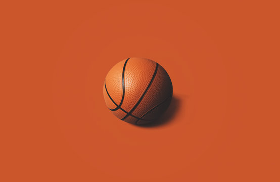 basketball on orange floor