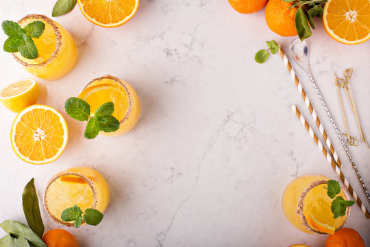 Orange And Lemon Margarita Cocktail