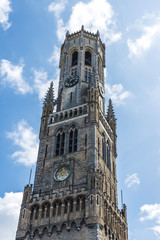 Fototapeta na wymiar Belfry in the medieval city of Bruges, Belgium