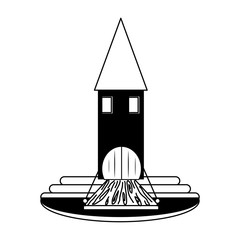 Little medieval casltle icon