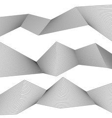 Design element Piligonal many parallel lines wavy form18