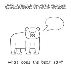 Cartoon Bear Coloring Book