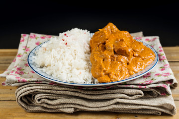 Handmade Indian curry chicken rice