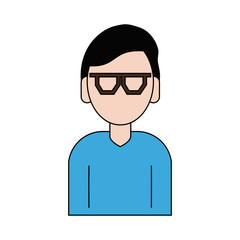 Man faceless cartoon