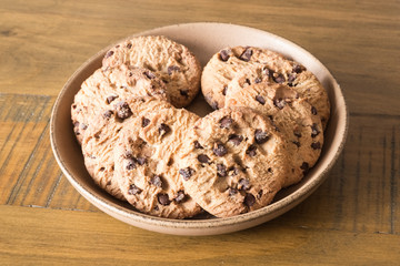 Chocolate Chip Cookies in a Bowl