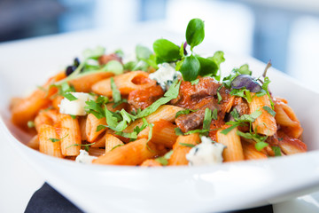 Tomato pasta with beef