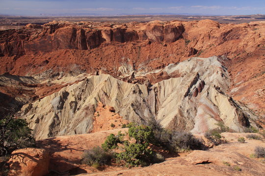 Upheaval Dome in Canyonlands NP in Utah in the USA
