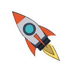 Rocket spaceship symbol