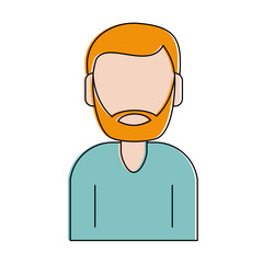 Man faceless cartoon