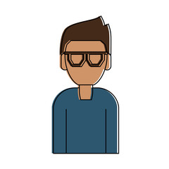 Man faceless cartoon