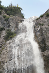 Tall waterfalls on the mountain top