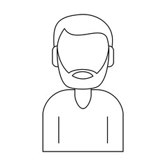 Man faceless cartoon
