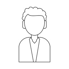 Man faceless cartoon