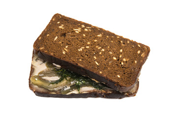 sandwich with bread isolated