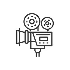 Camera - line design single isolated icon