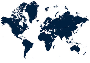 Fototapeta na wymiar isolated world map vector