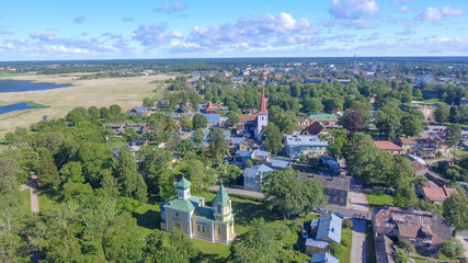 Haapsalu, Estonia. Beautiful aerial view in summer season