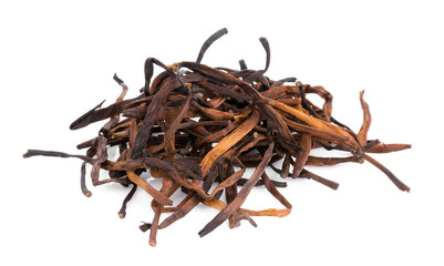 Obraz premium Dried Day Lily on white background