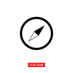 Compass vector icon, explore symbol