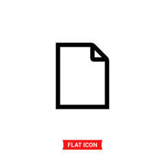File vector icon, document symbol