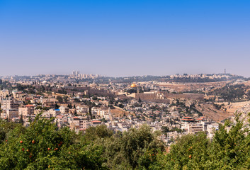 Fototapeta na wymiar Jerusalem view Israel