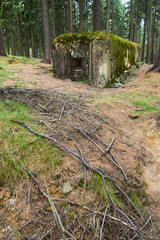 Abandoned bunker (Ropik) hidden deep in the forest. Near Czech Republic - Germany borders
