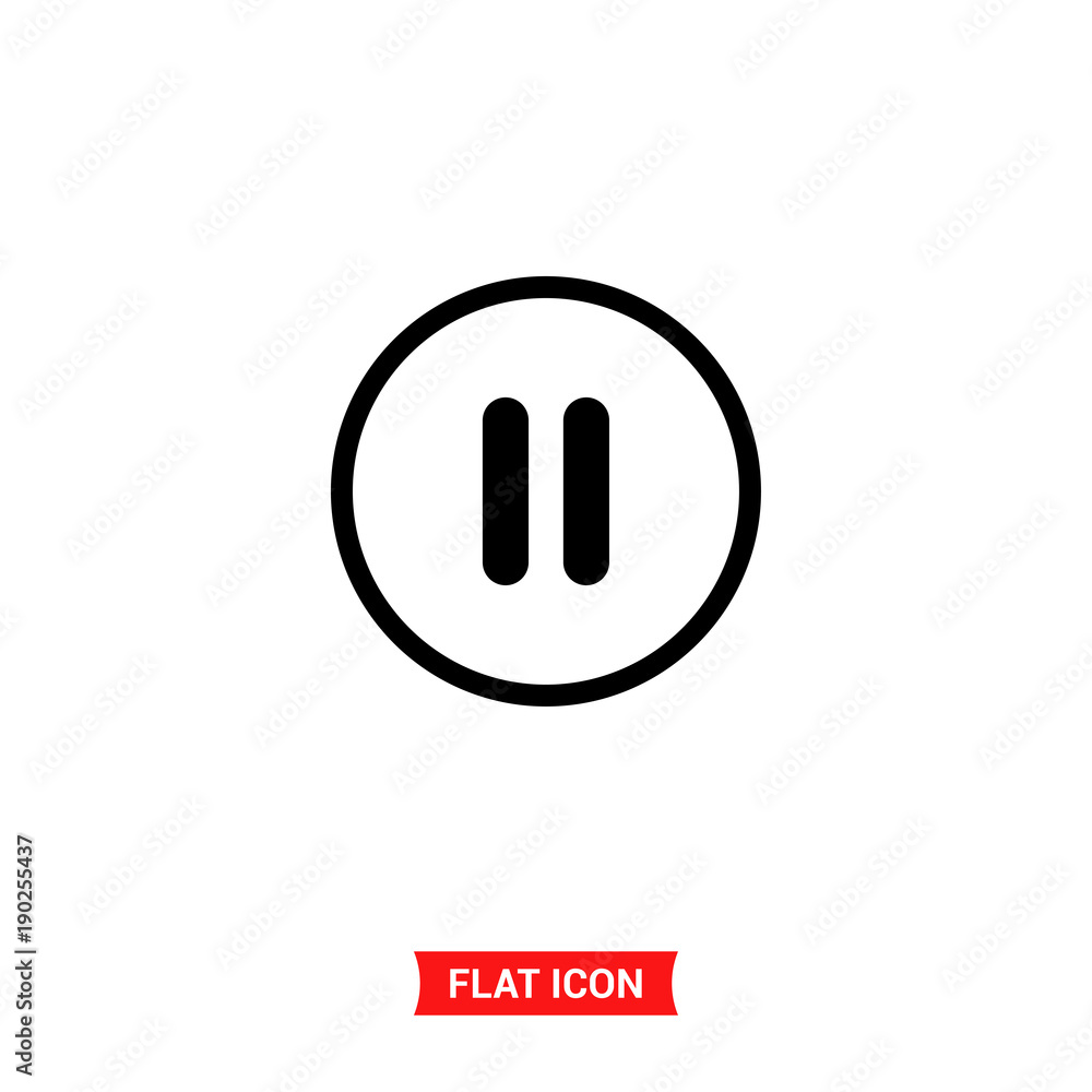 Poster pause vector icon