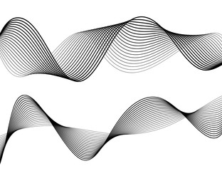 Design element Wave many parallel lines wavy from thin to thick03