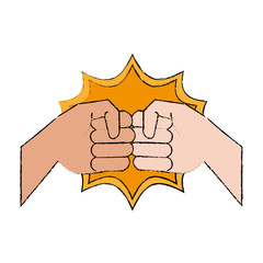 Bro fist symbol icon vector illustration graphic design