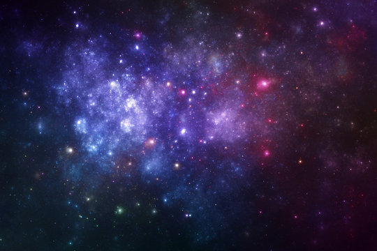 Fantasy universe galaxy with stars and nebula, astro background © Martin Capek