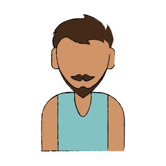 Man faceless cartoon icon vector illustration graphic design