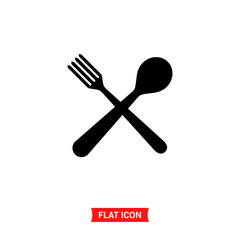 Spoon fork vector icon