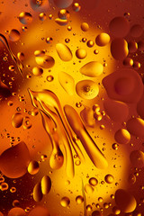 oil drops on a water surface abstract background