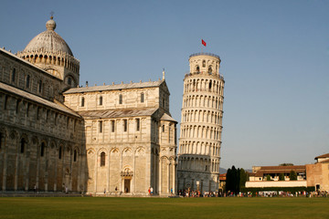 Summer. Italy. Pisa. Pisa Cathedral. Leaning Tower of Pisa. Day view