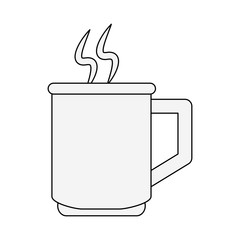 Hot coffee mug icon vector illustration graphic design