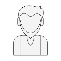 Man faceless cartoon icon vector illustration graphic design