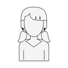 Woman faceless avatar icon vector illustration graphic design