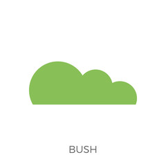 Bush Icon Vector. Isolated on White Background. Trendy Flat Style.
