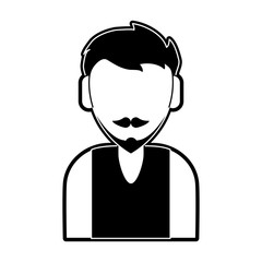 Man faceless cartoon icon vector illustration graphic design