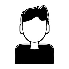 Man faceless cartoon icon vector illustration graphic design