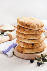 Puccia salentina- traditional Italian flatbread, Puglia.