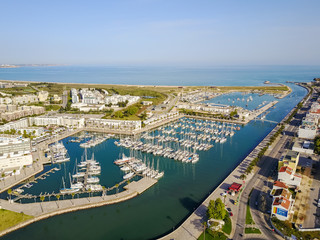 Obraz premium Aerial view from Lagos Marina, Lagos, Algarve, Portugal