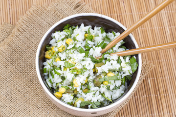 Rice pilaf with vegetables