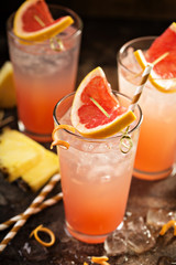 Grapefruit and pineapple cocktail