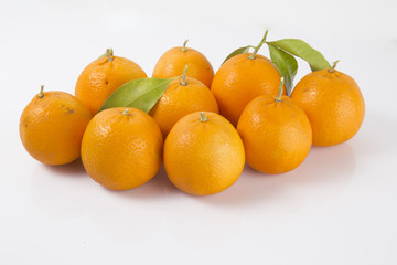 fresh fruit collection oranges isolated on white background.