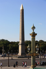 Obraz premium Obélisque place de la Concorde à Paris, France