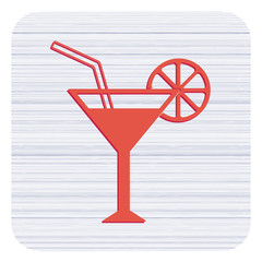Cocktail glass sign with martini vodka  icon