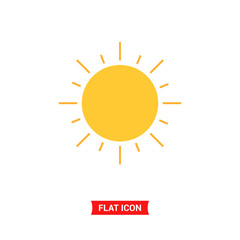 Fototapeta premium Sun vector icon, summer symbol